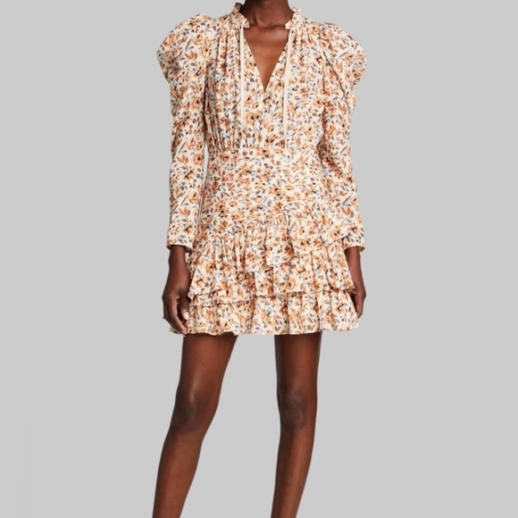Ulla Johnson Dress Marielle Floral-print Puff-sleeve MiniDress Size 4 Mini Dress - Picture 6 of 17